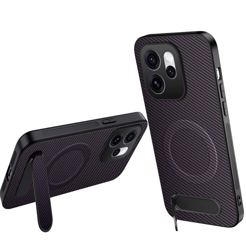Oppo Reno15 Pro 5G QT Series MagSafe Σκληρή Θήκη με Στήριγμα Purple
