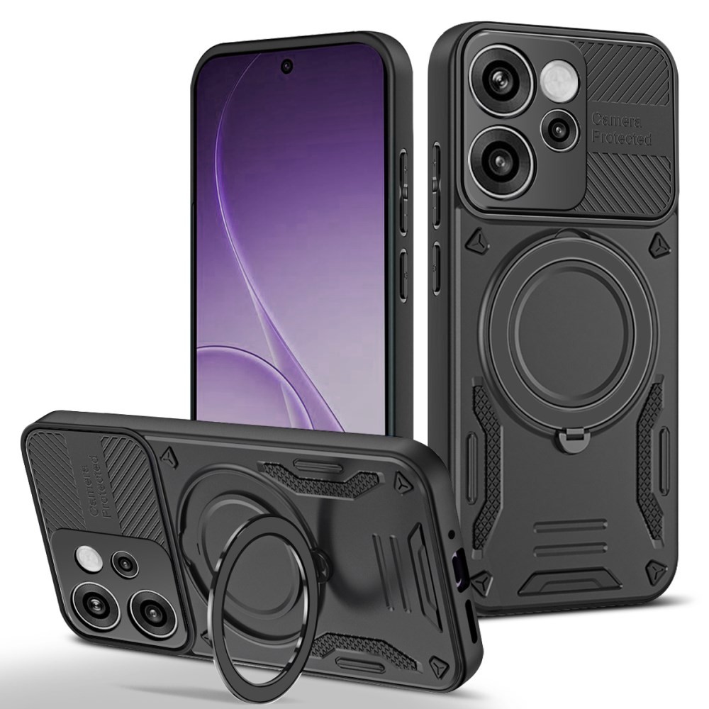 Oppo Reno15 Pro 5G Armor MagSafe Σκληρή Θήκη με Δαχτυλίδι Black