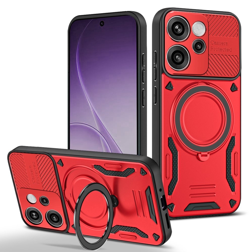 Oppo Reno15 Pro 5G Armor MagSafe Σκληρή Θήκη με Δαχτυλίδι Red