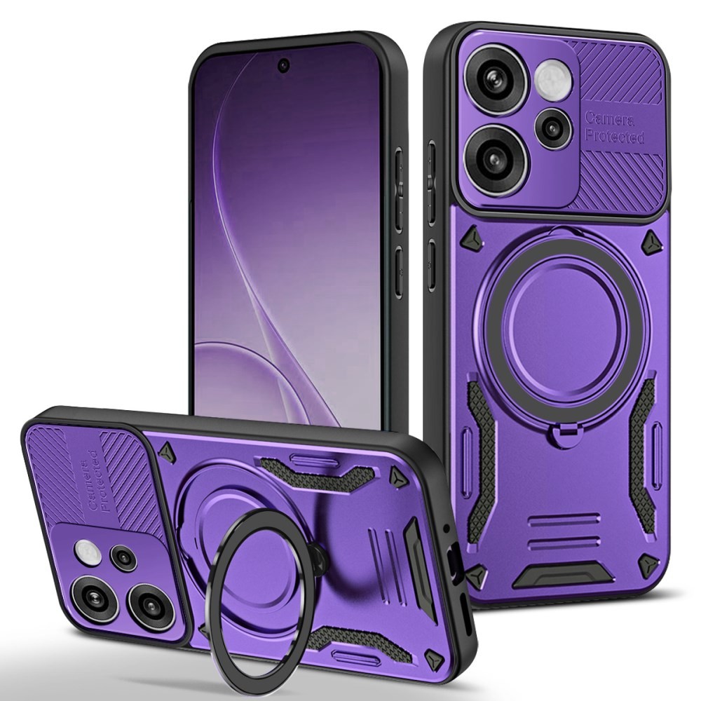 Oppo Reno15 Pro 5G Armor MagSafe Σκληρή Θήκη με Δαχτυλίδι Dark Purple