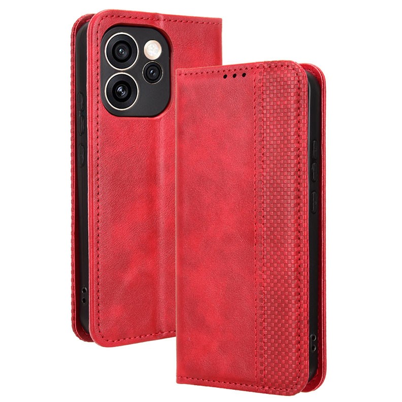 Oppo Reno15 Pro 5G Retro Θήκη Βιβλίο Red