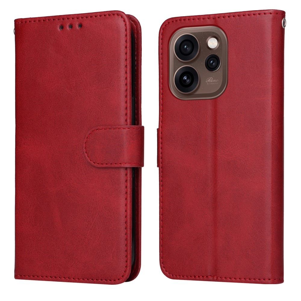 Oppo Reno15 Pro 5G Basic Θήκη Πορτοφόλι Wine Red