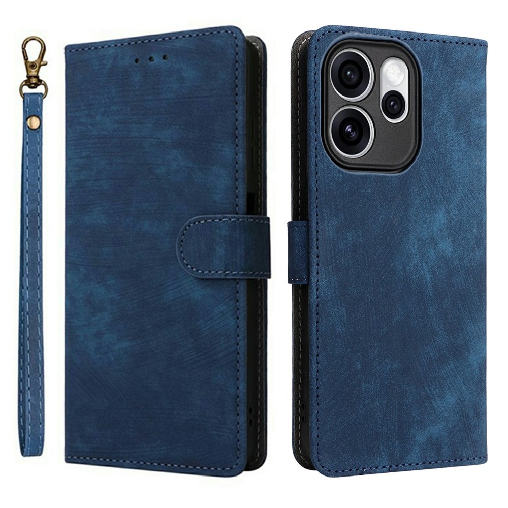 Oppo Reno15 Pro 5G Brush Magnetic Θήκη Πορτοφόλι Blue