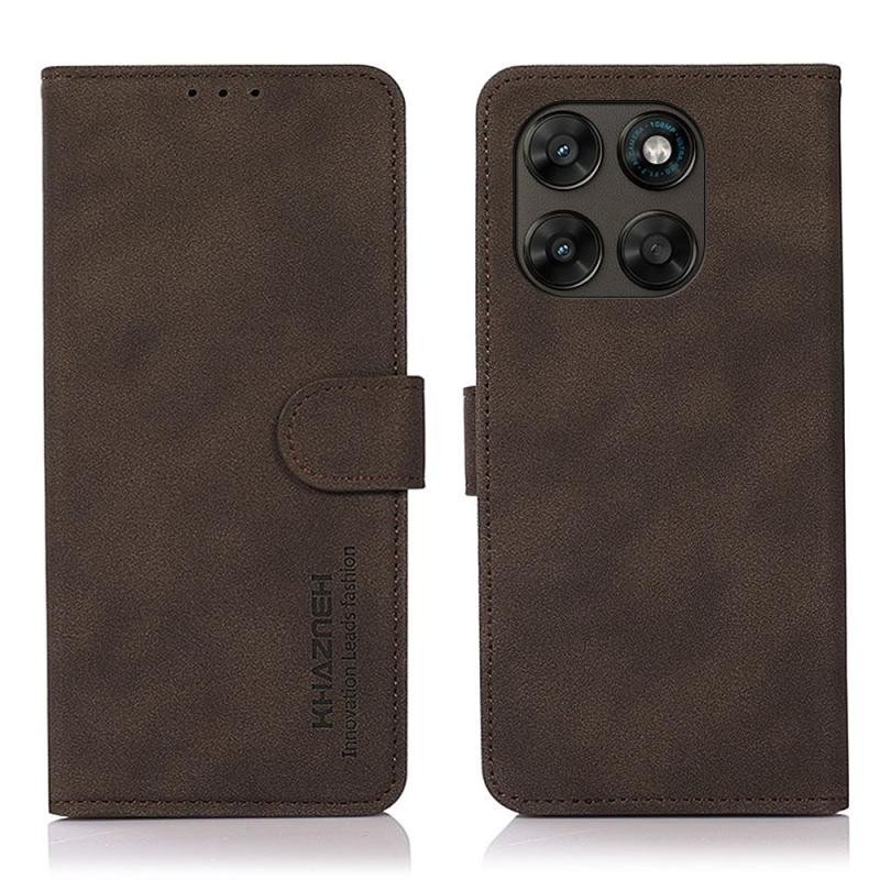 Motorola Moto G67 5G / G77 5G KHAZNEH Retro Leather Θήκη Πορτοφόλι Brown
