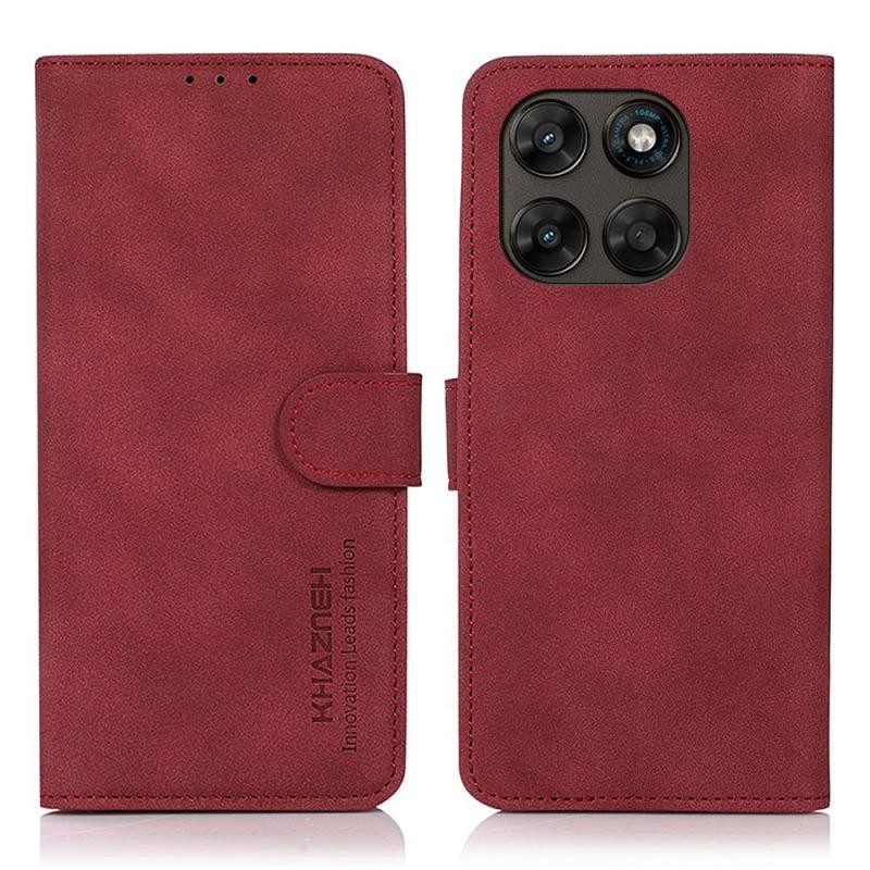 Motorola Moto G67 5G / G77 5G KHAZNEH Retro Leather Θήκη Πορτοφόλι Wine Red