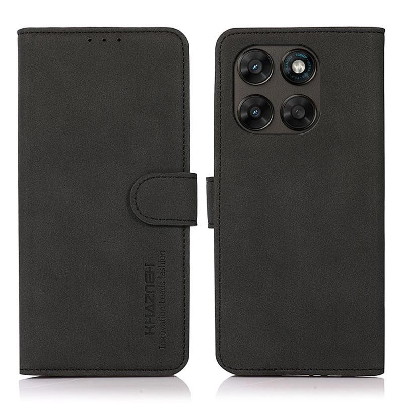 Motorola Moto G67 5G / G77 5G KHAZNEH Retro Leather Θήκη Πορτοφόλι Black