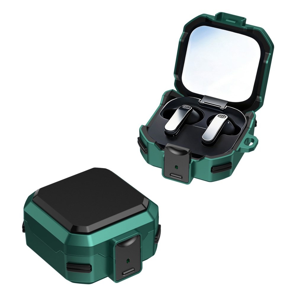 Samsung Galaxy Buds4 / Buds4 Pro Σκληρή Θήκη Black/Green