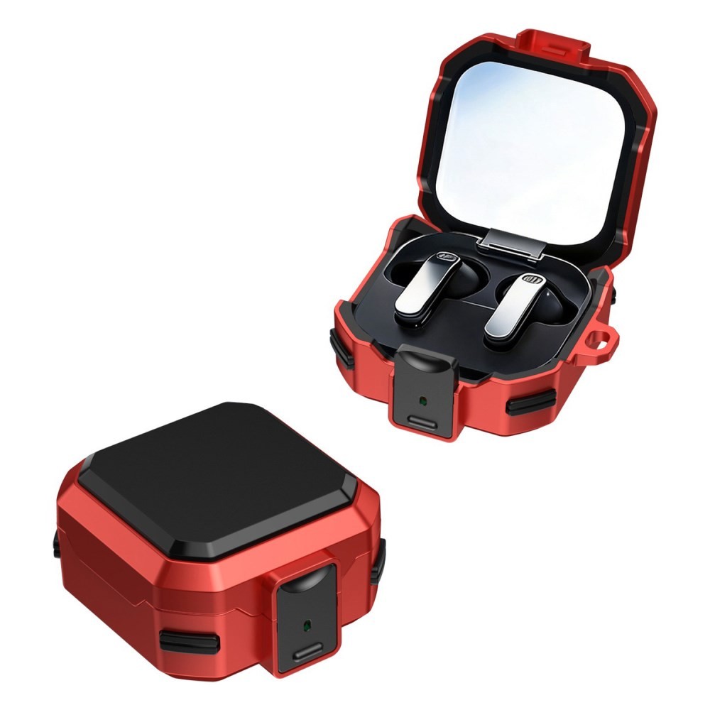 Samsung Galaxy Buds4 / Buds4 Pro Σκληρή Θήκη Black/Red