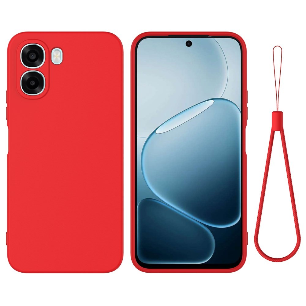 Oppo A6x 4G/5G Solid Color Θήκη Σιλικόνης Red