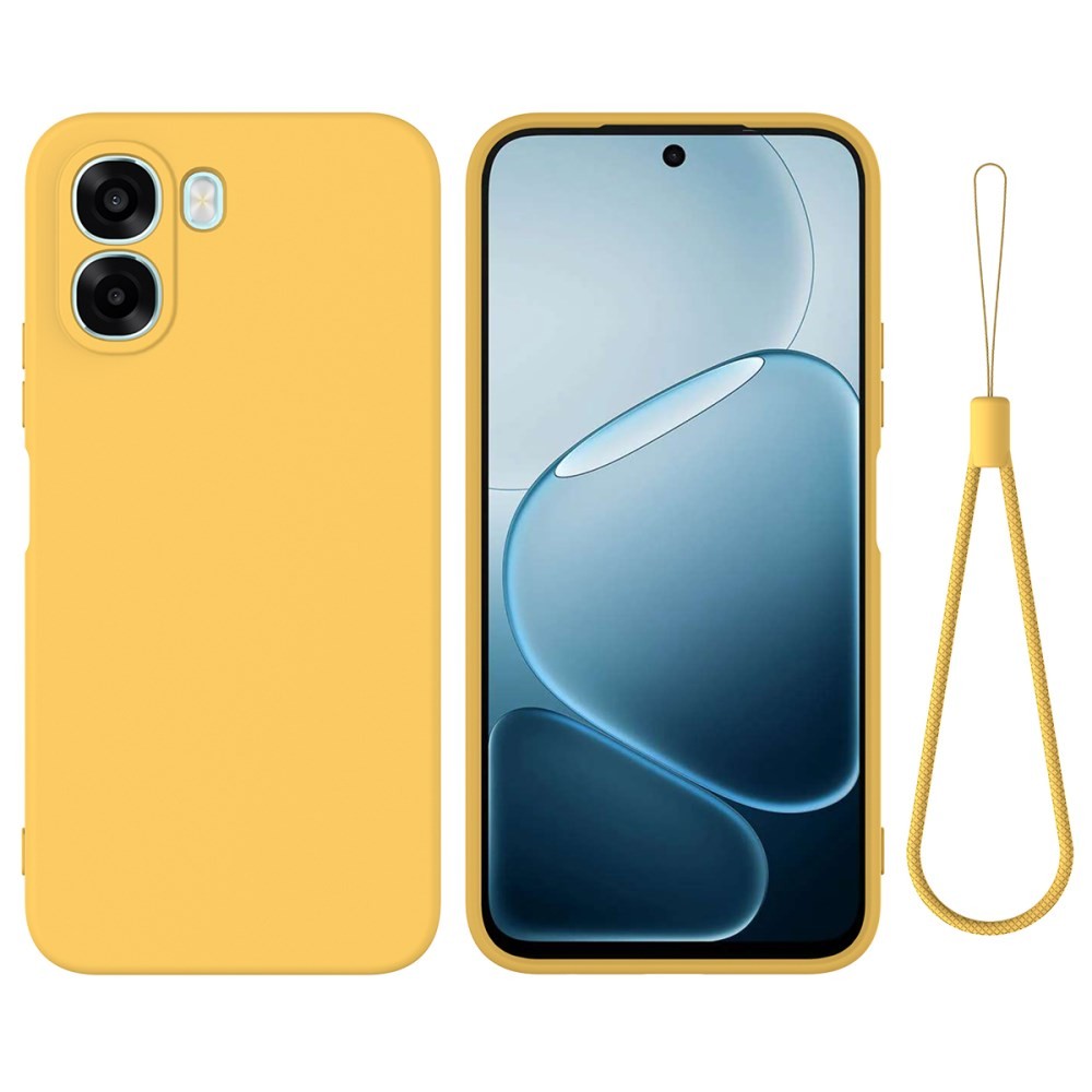 Oppo A6x 4G/5G Solid Color Θήκη Σιλικόνης Yellow
