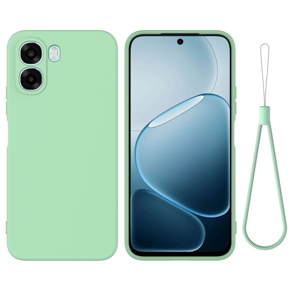 Oppo A6x 4G/5G Solid Color Θήκη Σιλικόνης Green