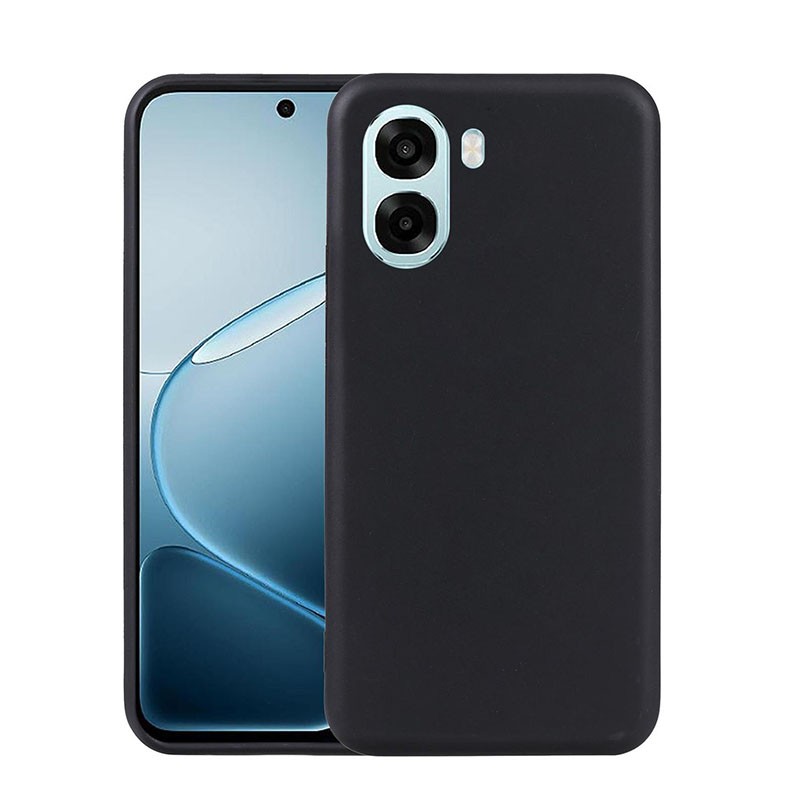 Oppo A6x 4G/5G Soft Matte Θήκη Σιλικόνης Black