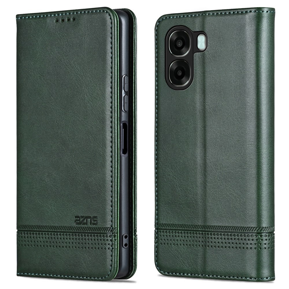 Oppo A6x 4G/5G AZNS Spots Θήκη Βιβλίο Green