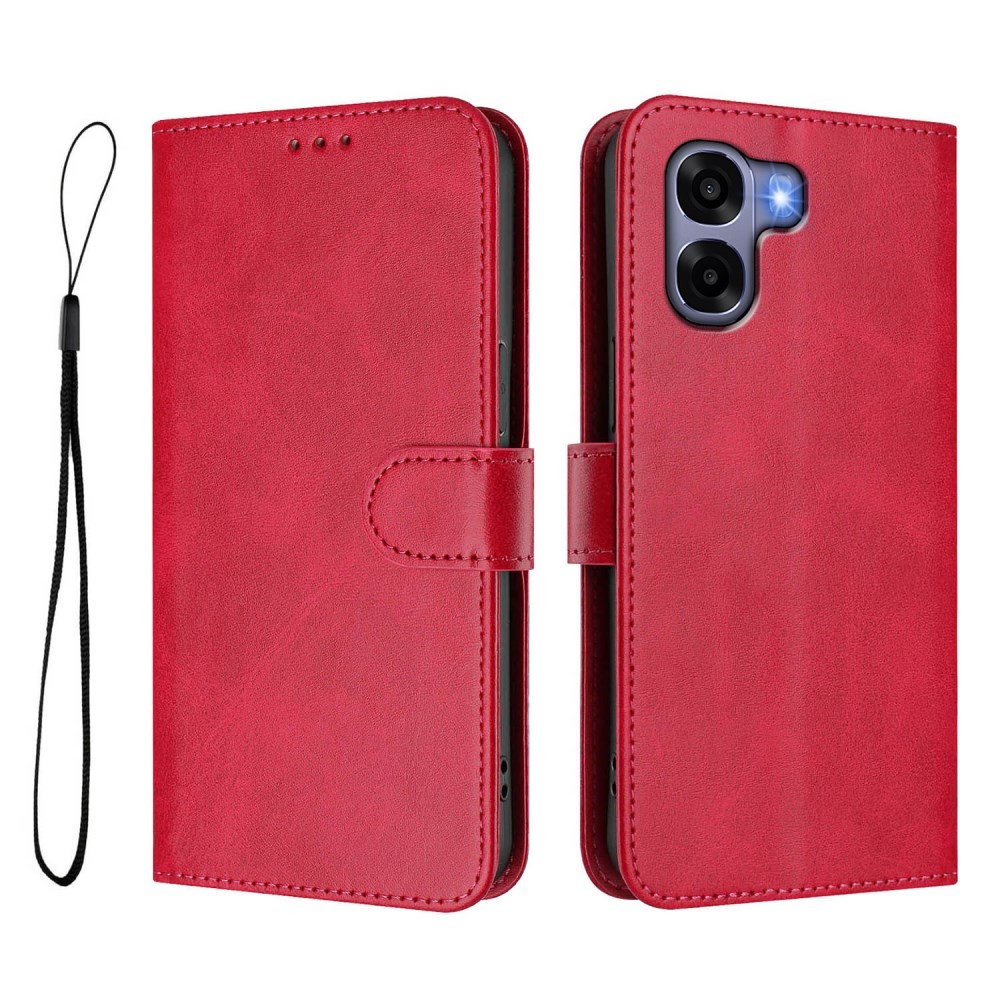 Oppo A6x 4G/5G Basic Θήκη Πορτοφόλι Rose Red