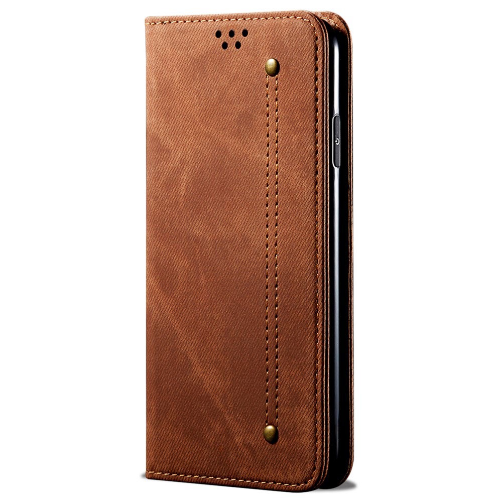 Xiaomi 17 5G Denim Texture Θήκη Βιβλίο Coffee