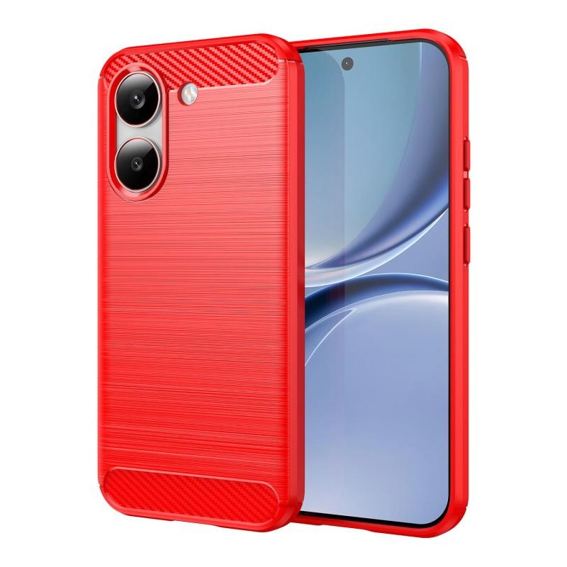 Xiaomi Poco X8 Pro 5G Carbon Fiber Θήκη Σιλικόνης Red