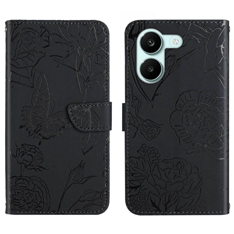 Xiaomi Poco X8 Pro 5G Butterfly Θήκη Πορτοφόλι Black