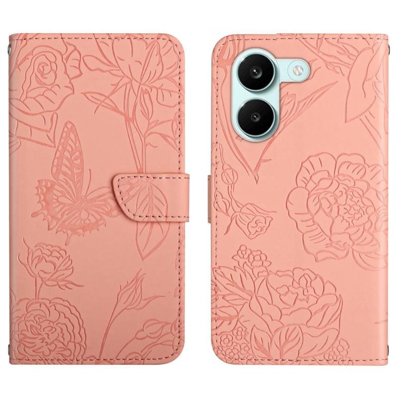 Xiaomi Poco X8 Pro 5G Butterfly Θήκη Πορτοφόλι Pink