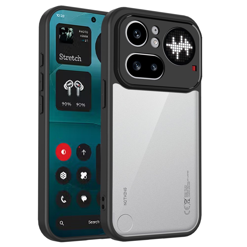 Nothing Phone (4a) Pro Color Frame Διάφανη Σκληρή Θήκη Black