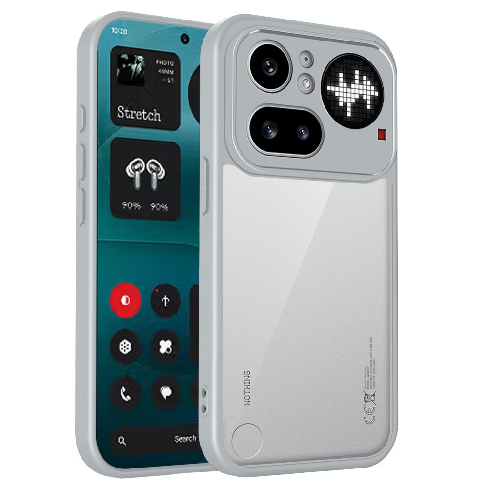 Nothing Phone (4a) Pro Color Frame Διάφανη Σκληρή Θήκη Grey