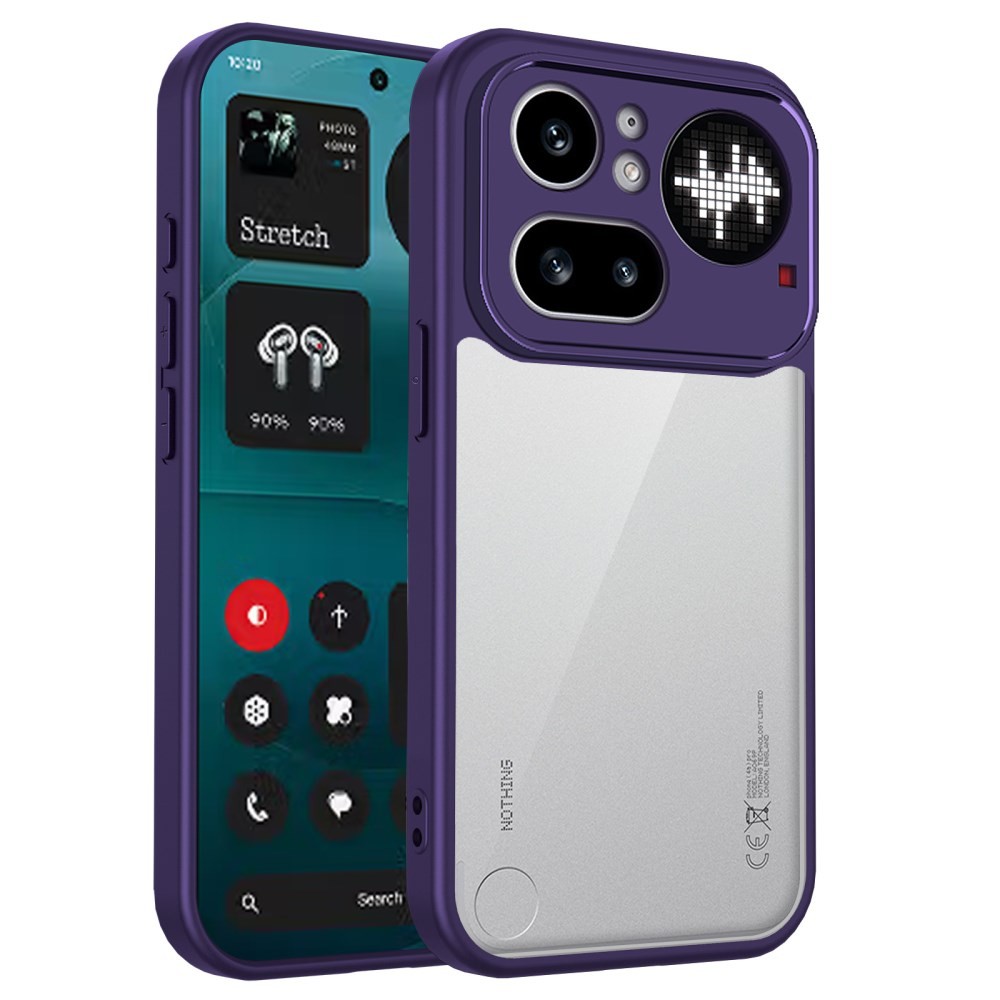 Nothing Phone (4a) Pro Color Frame Διάφανη Σκληρή Θήκη Purple