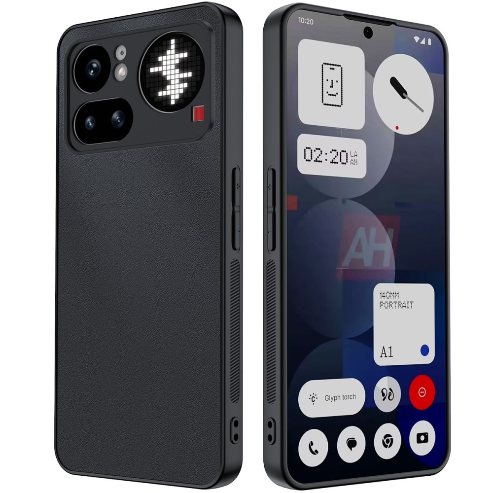 Nothing Phone (4a) Pro Leather Coated  Σκληρή Θήκη Black