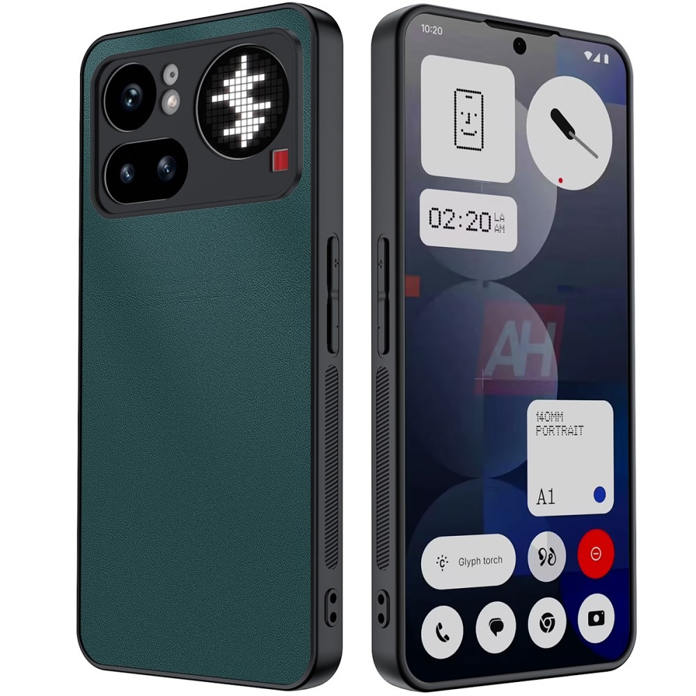 Nothing Phone (4a) Pro Leather Coated  Σκληρή Θήκη Green Blue
