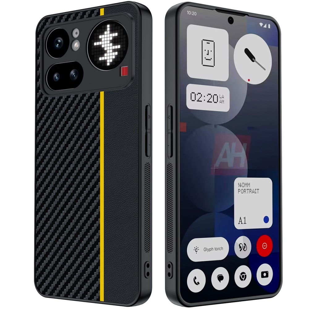 Nothing Phone (4a) Pro Carbon Fiber Σκληρή Θήκη Black / Yellow
