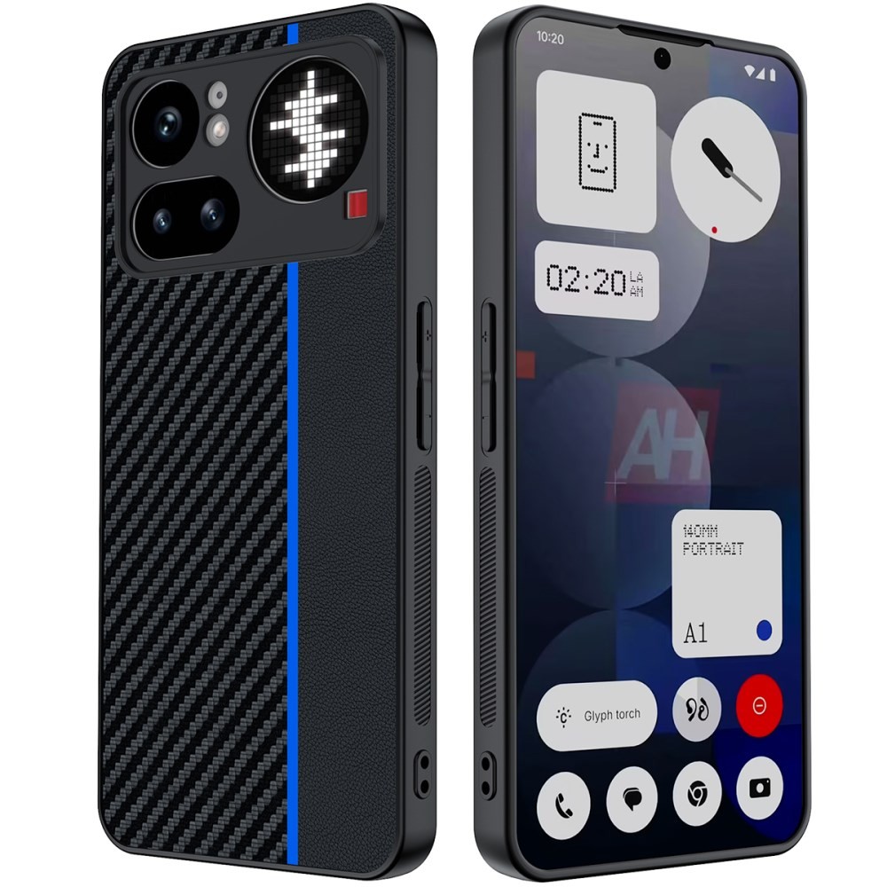 Nothing Phone (4a) Pro Carbon Fiber Σκληρή Θήκη Black / Blue