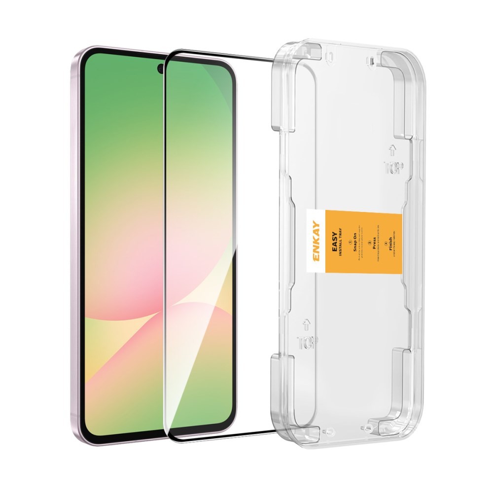Samsung Galaxy A57 5G ENKAY Easy Install Full Tempered Glass με Οδηγό Τοποθέτησης Transparent