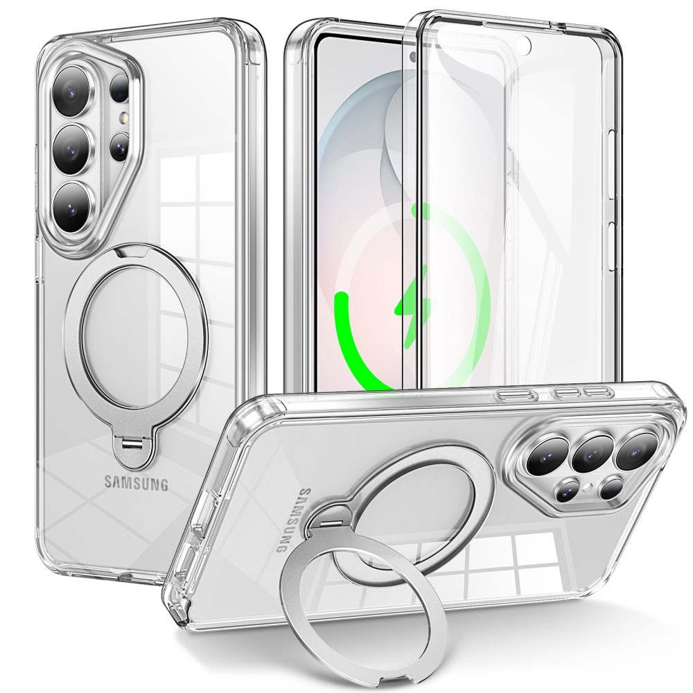 Samsung Galaxy S26 Ultra 5G 360 Degrees Coverage Σκληρή Θήκη με MagSafe Δαχτυλίδι Transparent