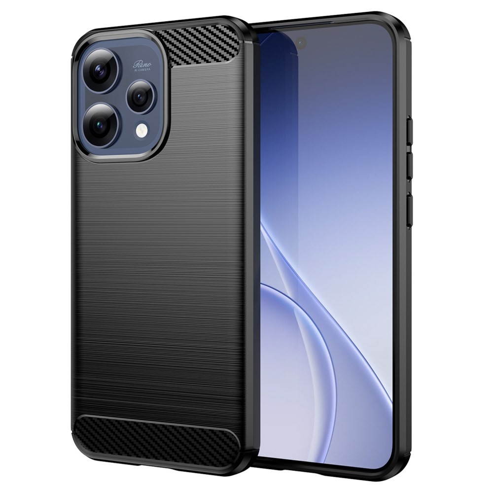 Oppo Reno15 5G Carbon Fiber Θήκη Σιλικόνης Black