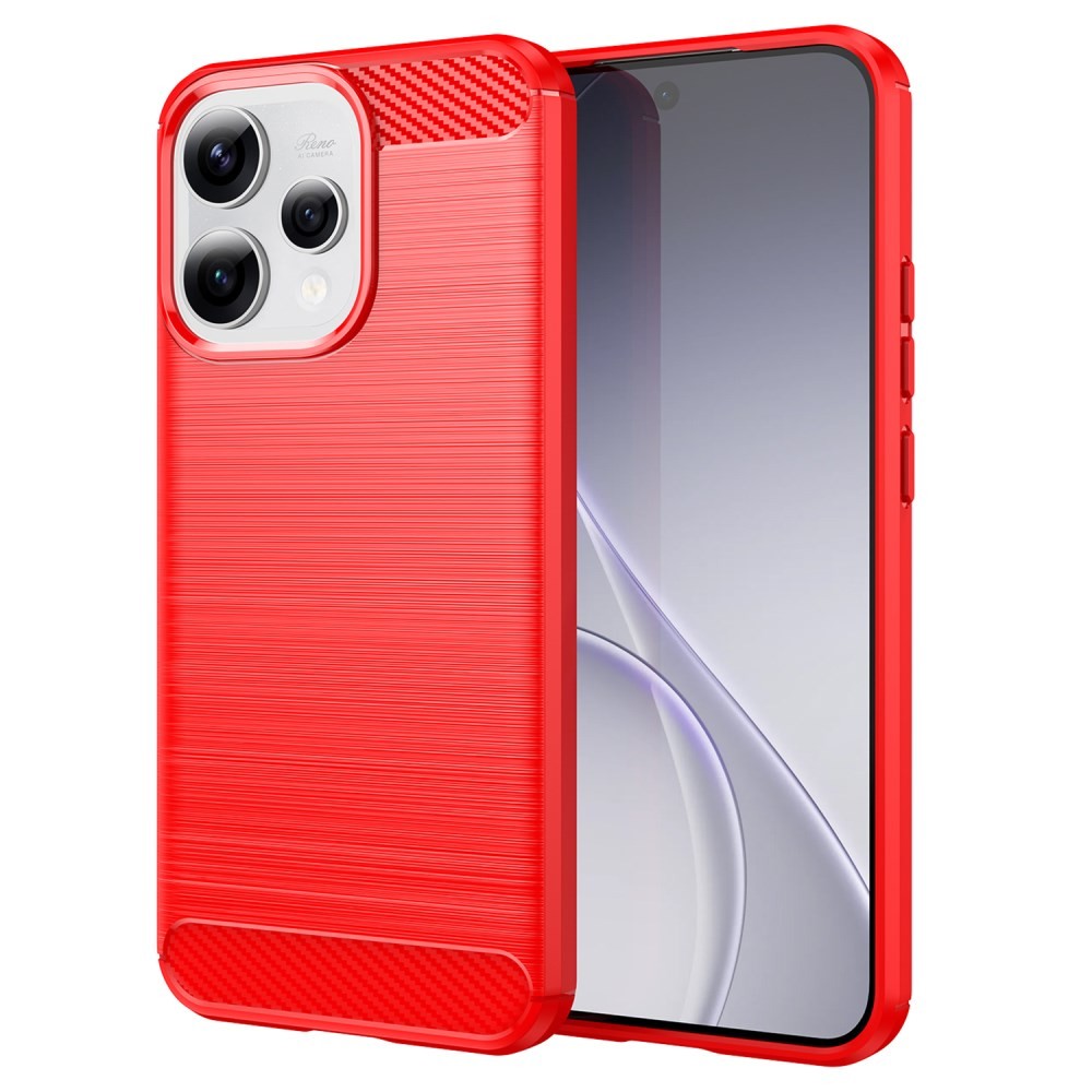 Oppo Reno15 5G Carbon Fiber Θήκη Σιλικόνης Red