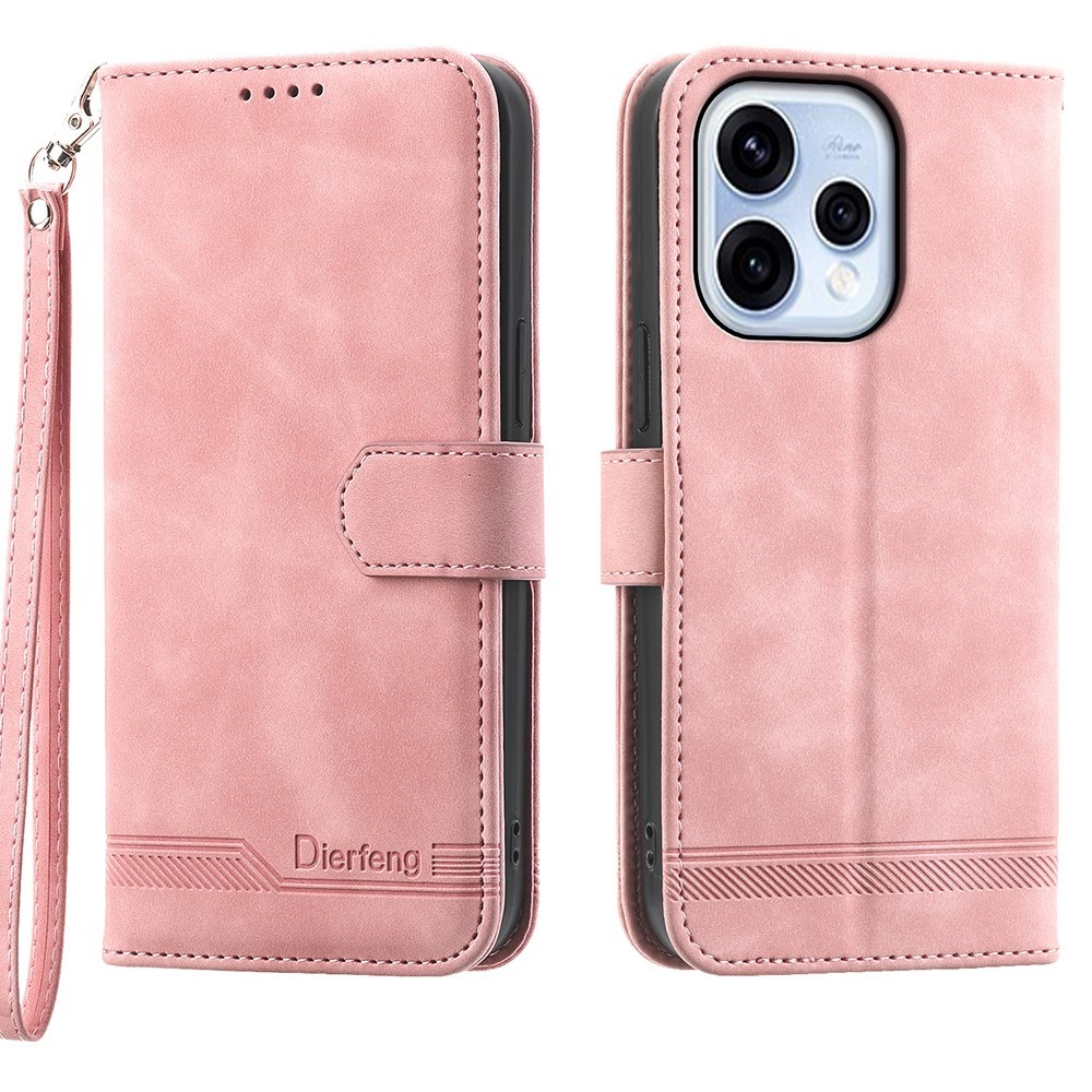 Oppo Reno15 5G Dierfeng Θήκη Πορτοφόλι Pink