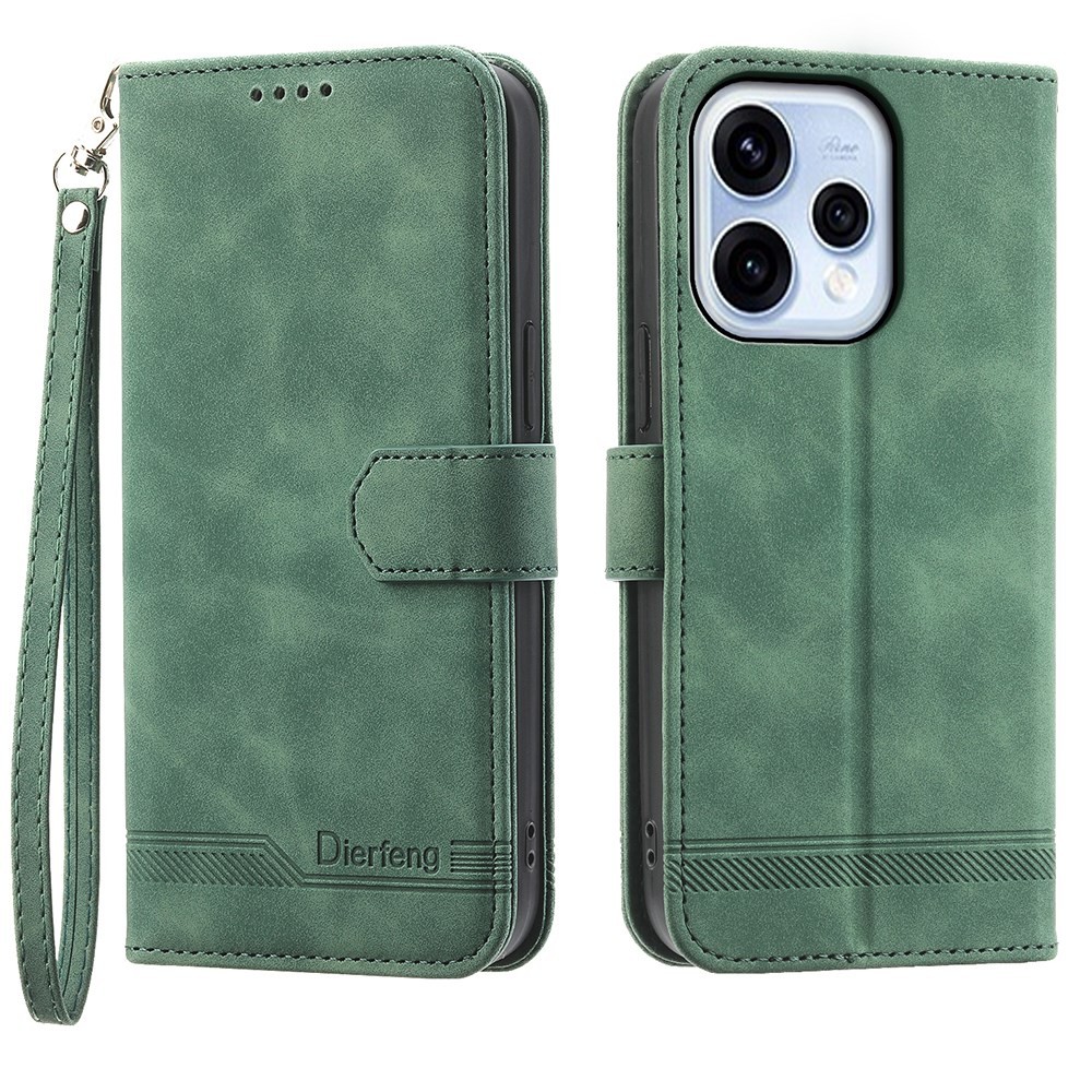 Oppo Reno15 5G Dierfeng Θήκη Πορτοφόλι Green