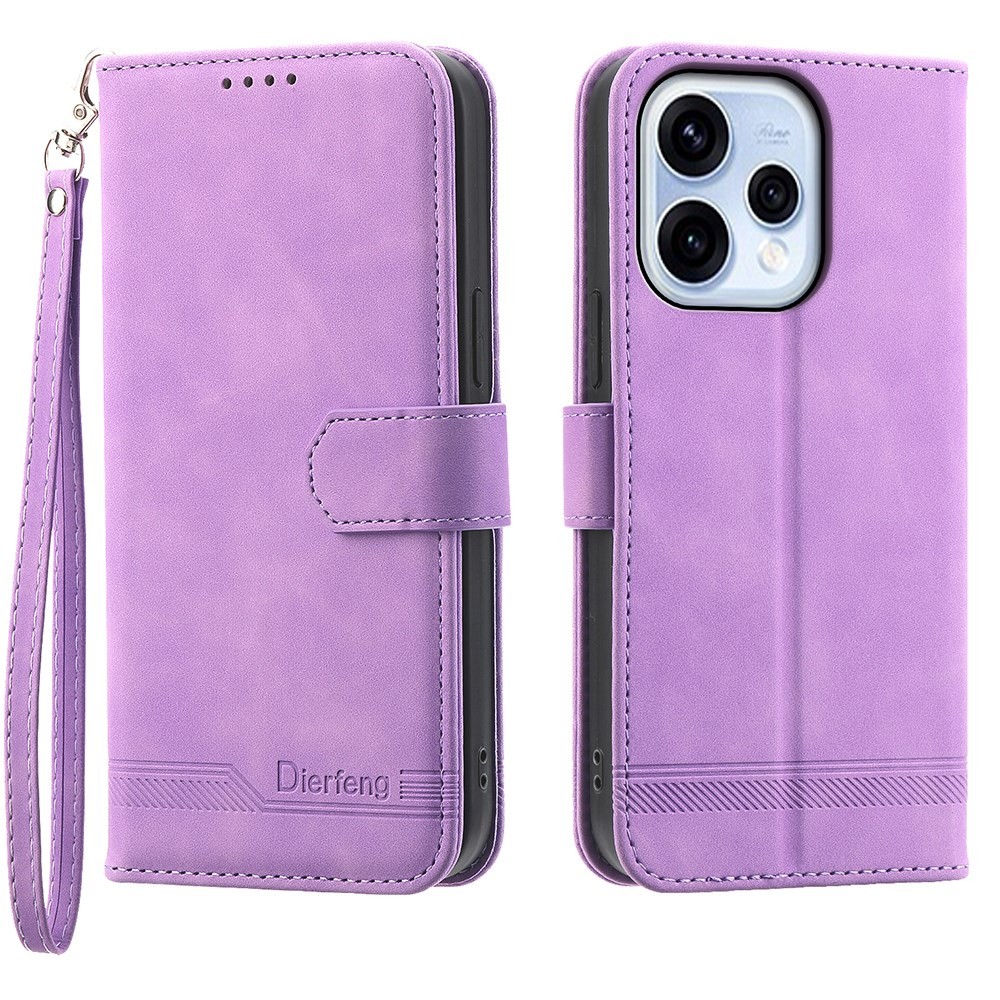 Oppo Reno15 5G Dierfeng Θήκη Πορτοφόλι Purple
