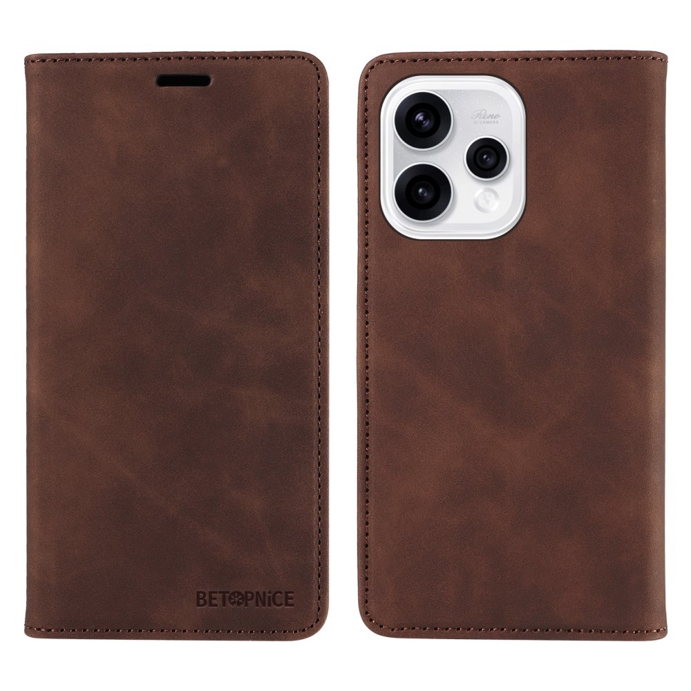 Oppo Reno15 5G BETOPNICE 003 Θήκη Βιβλίο Brown