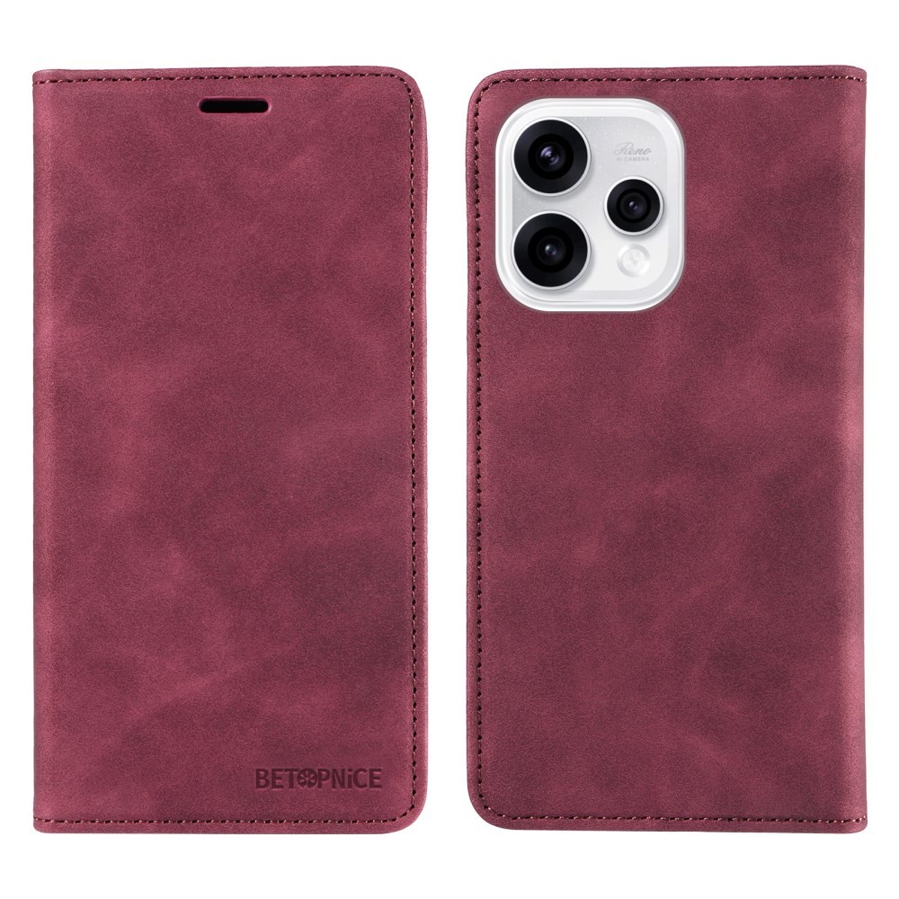 Oppo Reno15 5G BETOPNICE 003 Θήκη Βιβλίο Wine Red