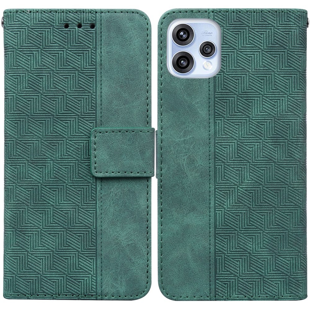 Oppo Reno15 5G Geometry Θήκη Πορτοφόλι Green