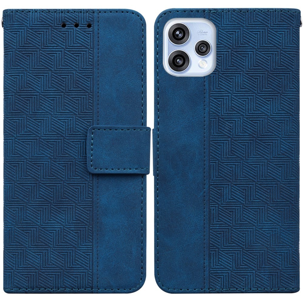 Oppo Reno15 5G Geometry Θήκη Πορτοφόλι Blue
