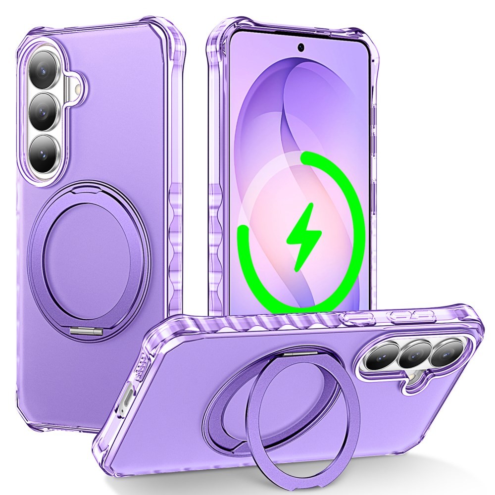 Samsung Galaxy S26 5G Buffer Magsafe Σκληρή Θήκη με Stand Ημιδιάφανη Purple