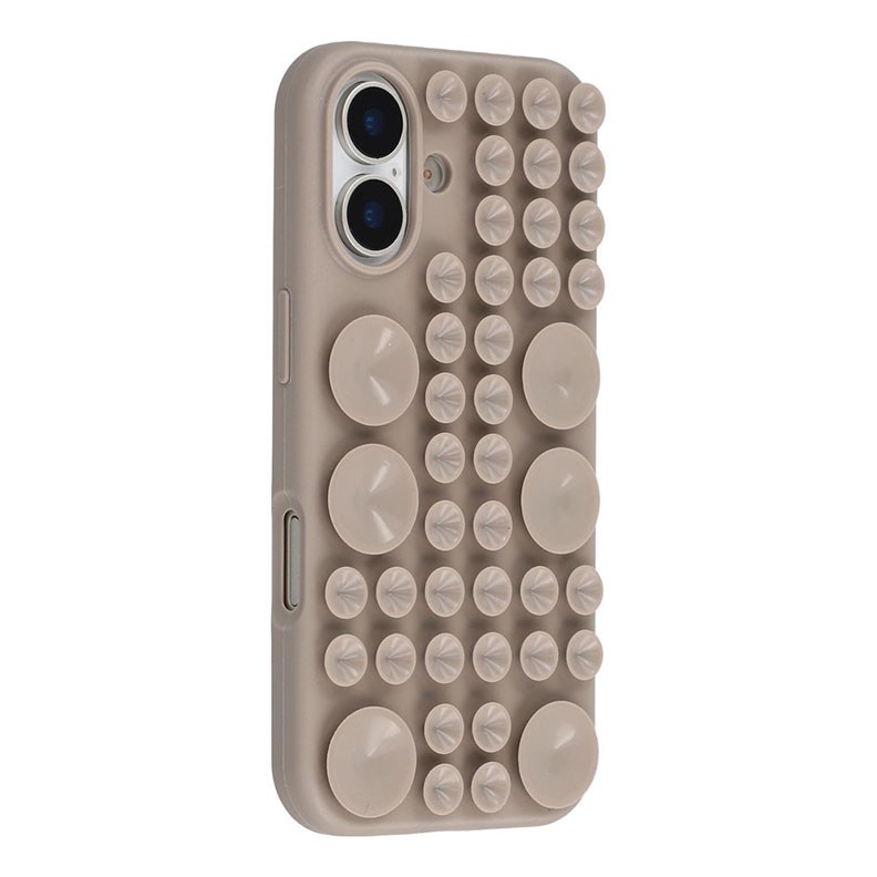 Apple iPhone 17 Suction Cup Θήκη Σιλικόνης Light Brown