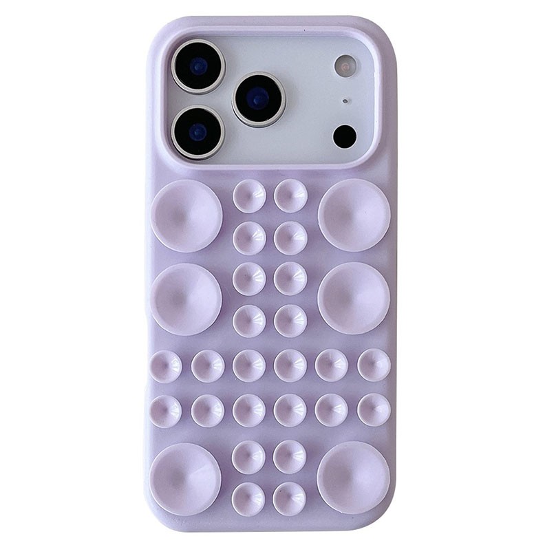 Apple iPhone 17 Pro Max Suction Cup Θήκη Σιλικόνης Light Purple