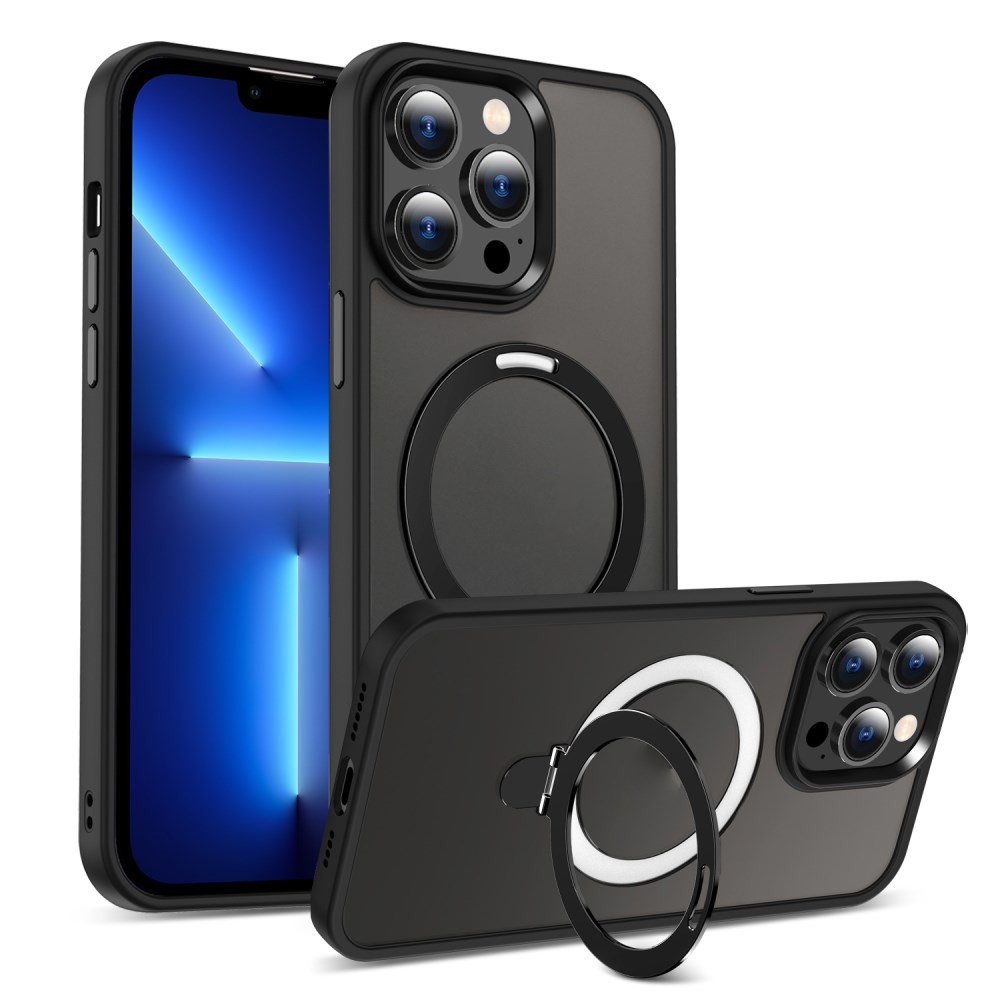 Apple iPhone 13 Pro Max Bumper Magsafe Σκληρή Θήκη με Stand Ημιδιάφανη Black