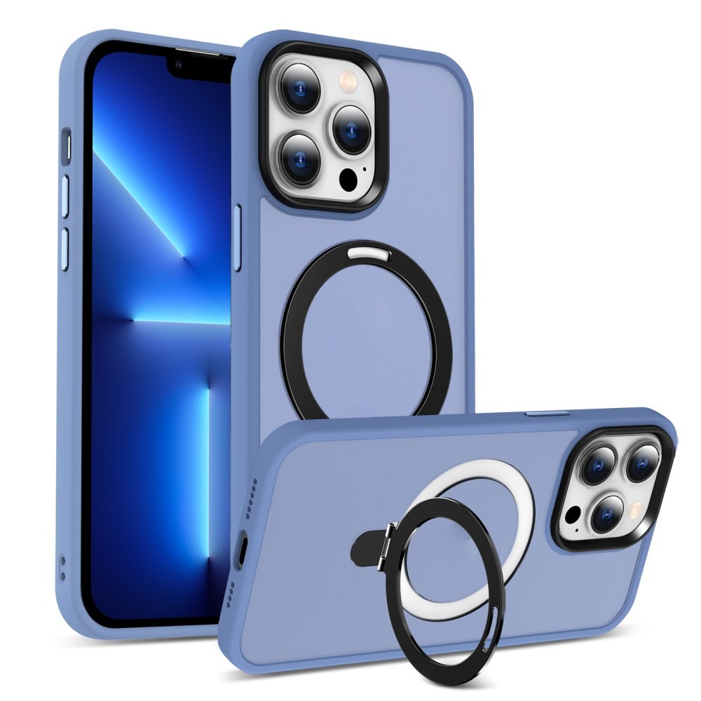 Apple iPhone 13 Pro Max Bumper Magsafe Σκληρή Θήκη με Stand Ημιδιάφανη Blue