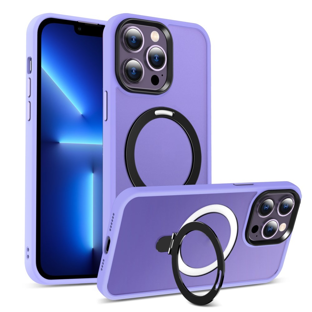 Apple iPhone 13 Pro Max Bumper Magsafe Σκληρή Θήκη με Stand Ημιδιάφανη Purple