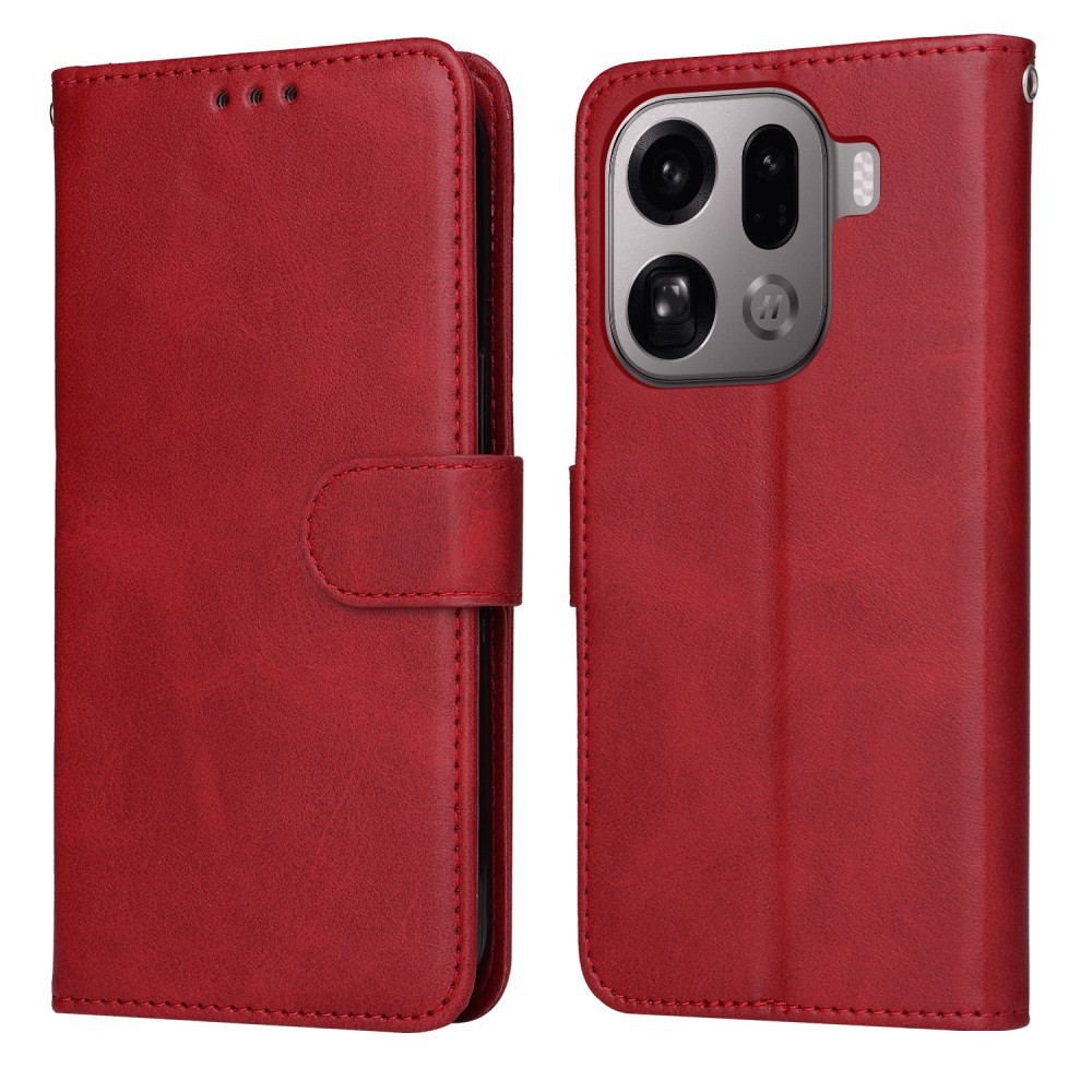 Oppo Find X9 Pro 5G Basic Θήκη Πορτοφόλι Red