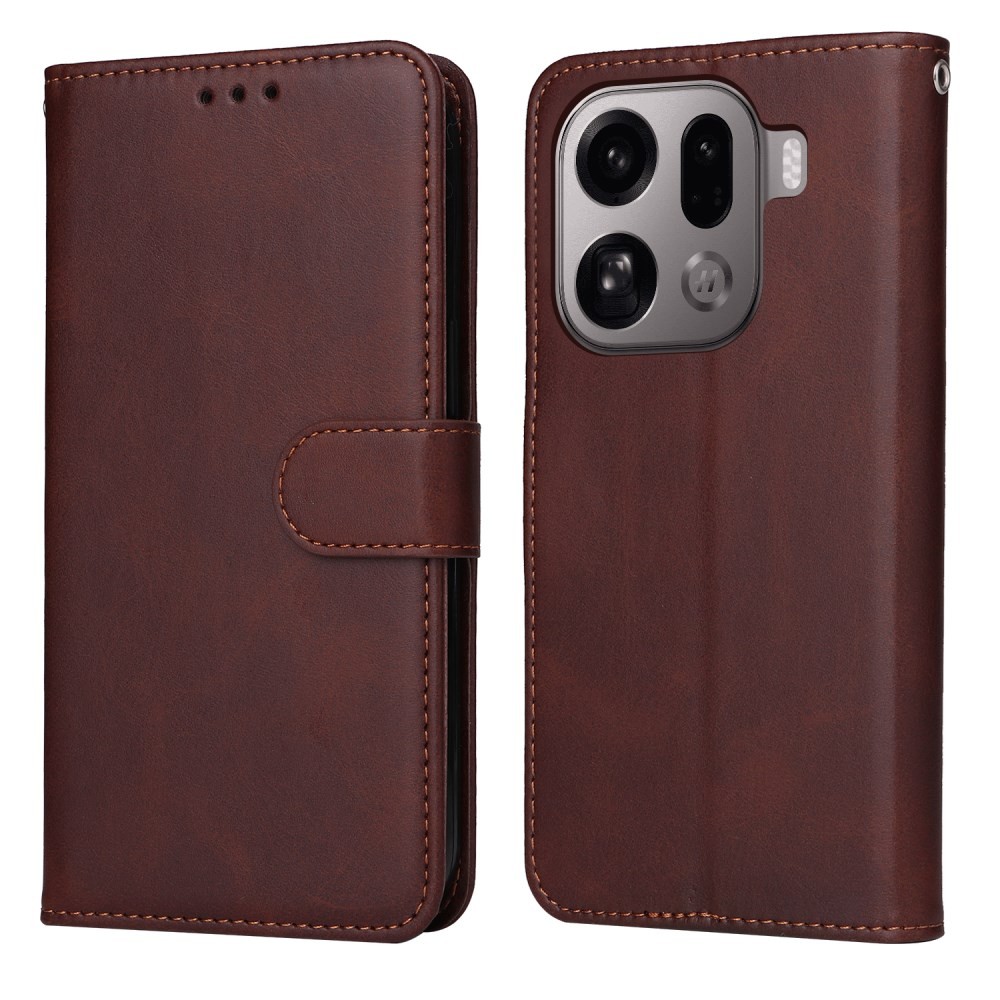 Oppo Find X9 Pro 5G Basic Θήκη Πορτοφόλι Brown