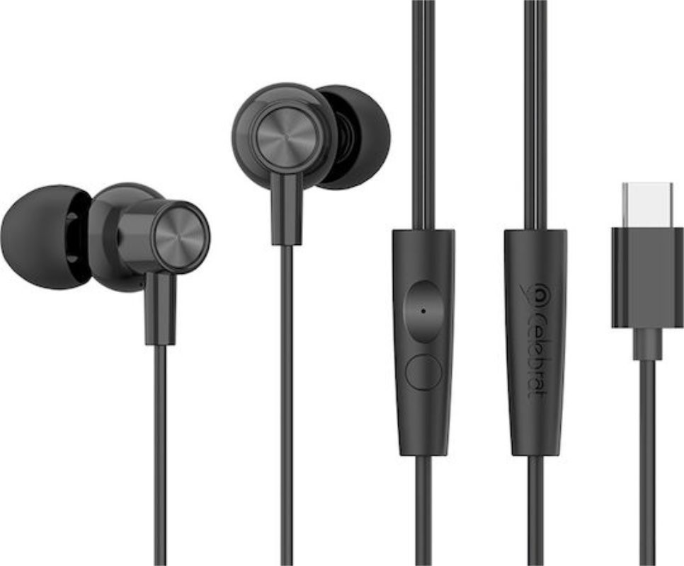 Celebrat G38 Ακουστικά Ψείρες Earbuds Type-c Black