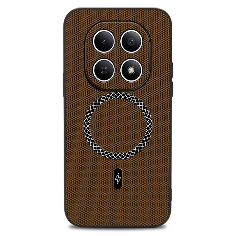 Xiaomi Redmi Note 15 5G/Poco M8 5G Triangle Texture Magsafe Σκληρή Θήκη Brown / Gold